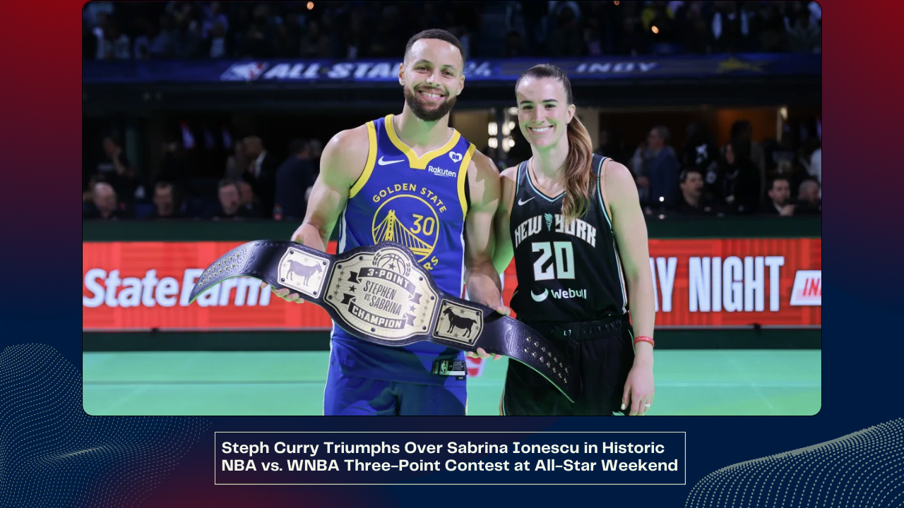 Steph Curry Triumphs Over Sabrina Ionescu in Historic NBA vs. WNBA Three-Point Contest at All-Star Weekend 1 Steph Curry Triumphs Over Sabrina Ionescu in Historic NBA vs. WNBA Three-Point Contest at All-Star Weekend