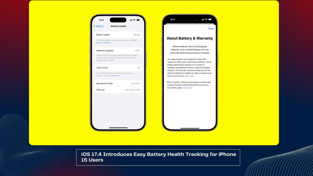 iOS 17.4 Introduces Easy Battery Health Tracking for iPhone 15 Users