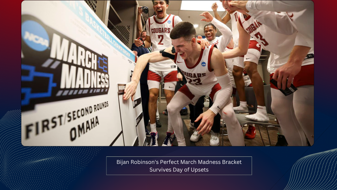 Bijan Robinson's Perfect March Madness Bracket Survives Day of Upsets 1 Bijan Robinson's Perfect March Madness Bracket Survives Day of Upsets